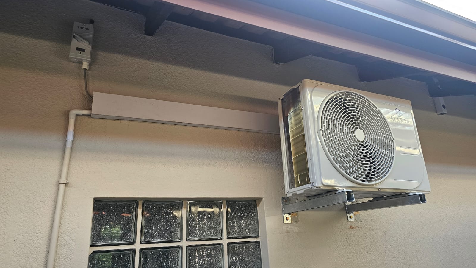 Professionally installed outdoor air conditioning unit